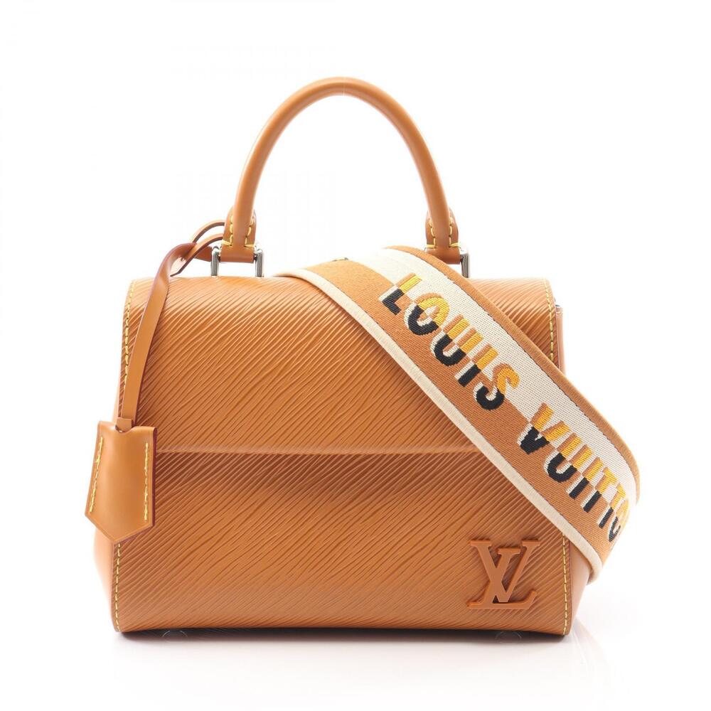 Louis Vuitton Cluny Handbag Leather Epi Brown